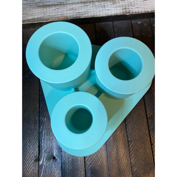 3 Cavity Green Ice Cube Tray For 30-40oz Tumbler Cups Silicone Cylinder - Picture 4 of 4